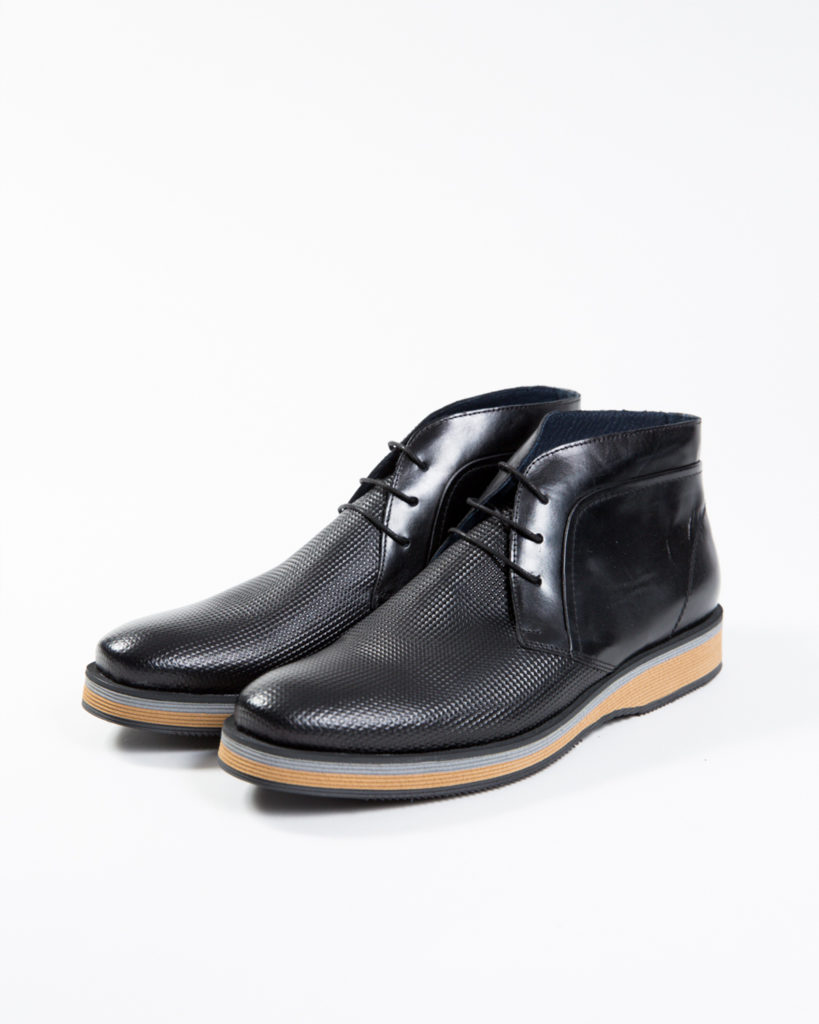Black Leather Desert Boots PRIMA
