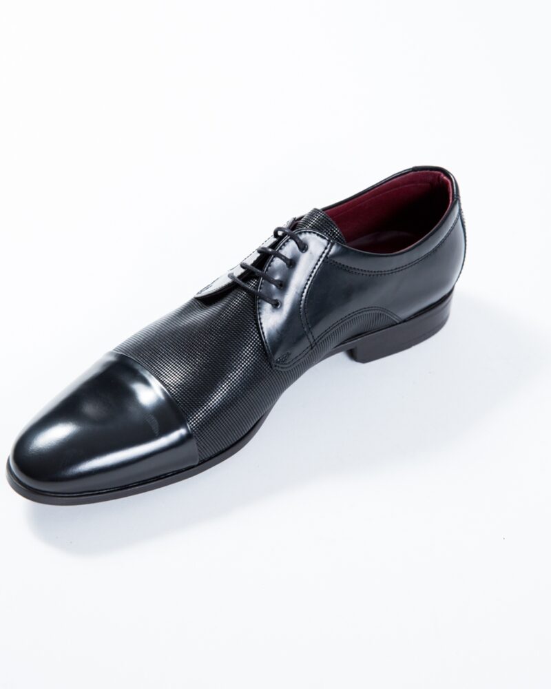 Black Leather Lace Up Shoes ANTEOS