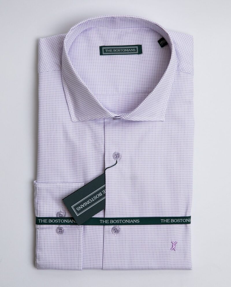 Πουκάμισο Λιλά Classic Fit  THE BOSTONIANS