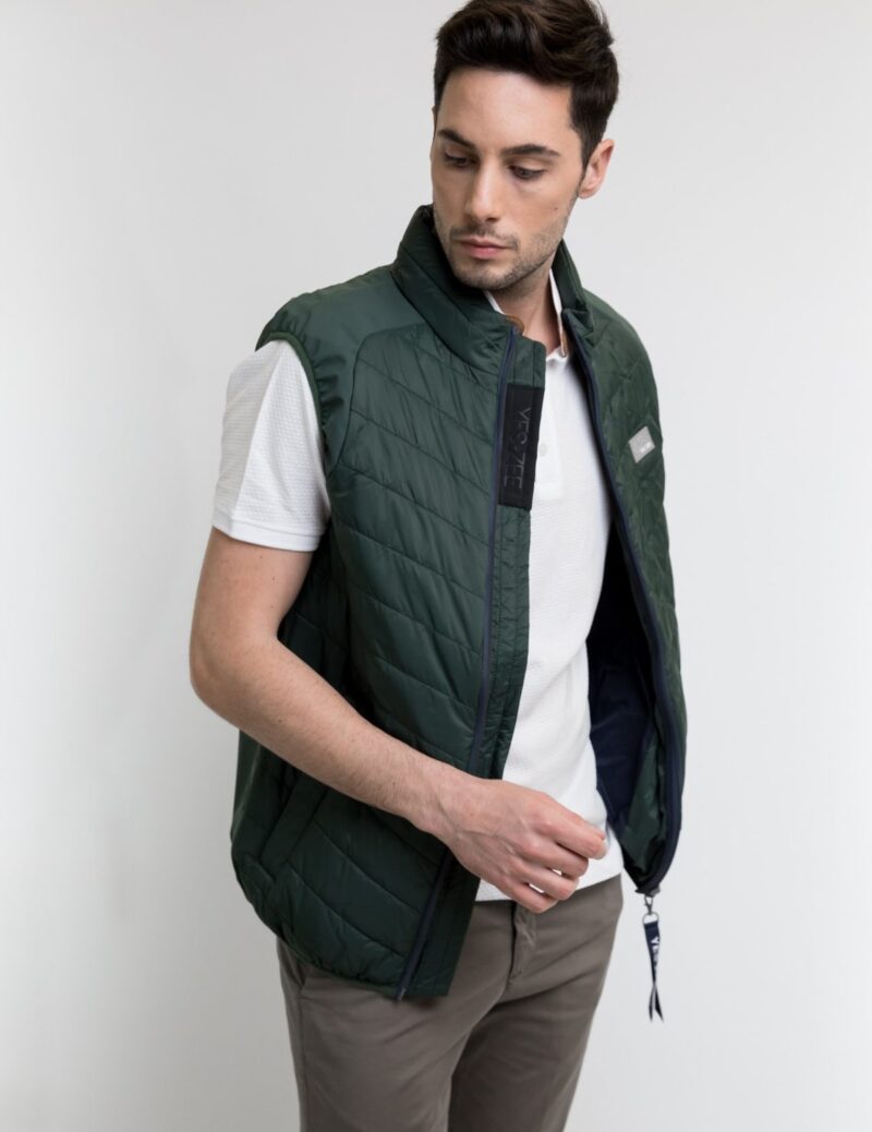 Green Padded Gilet YES ZEE