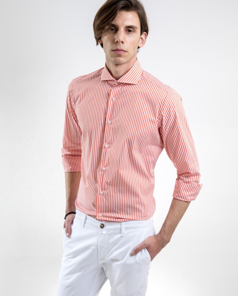 Πουκάμισο Ριγέ Slim Fit Made in Italy BDN0106