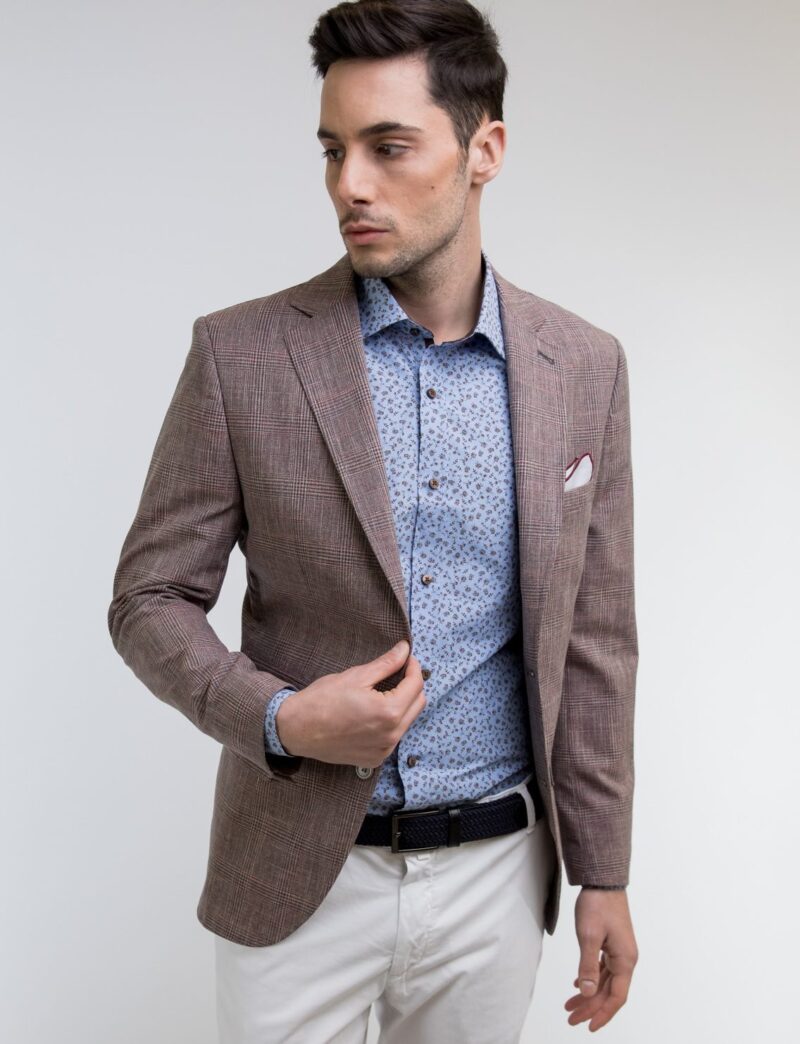 Checked Blazer Slim Fit