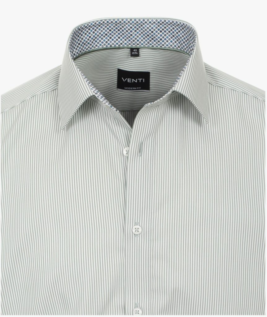 Classic Shirt Green Stripes Regular Fit VENTI