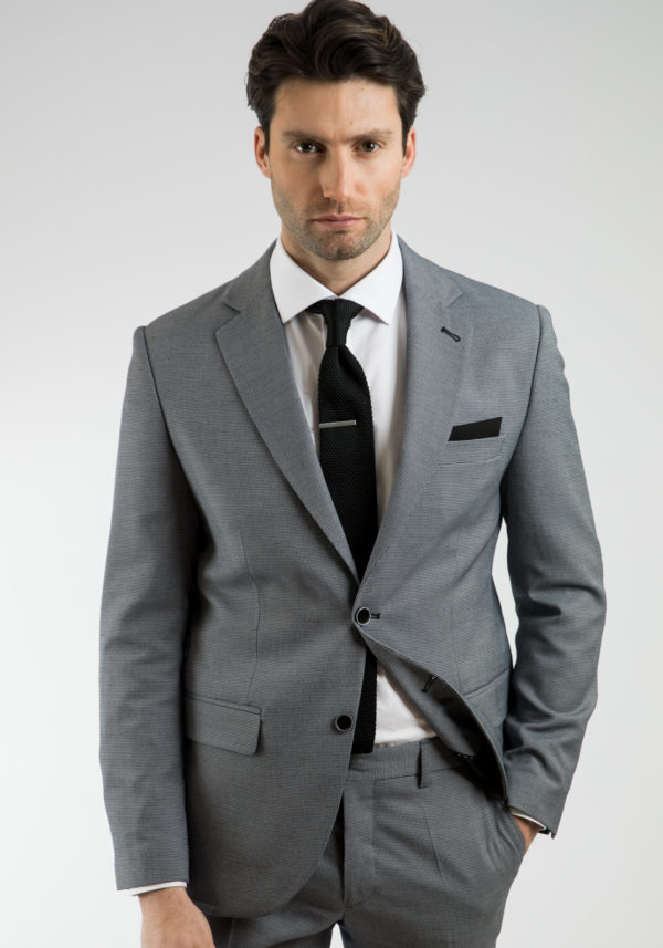 Grey Suit With Microstructure ALTER EGO