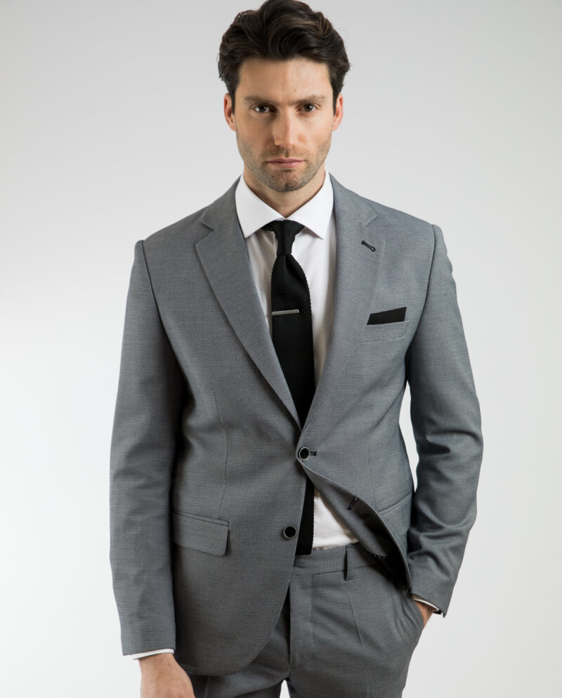 Grey Suit With Microstructure ALTER EGO