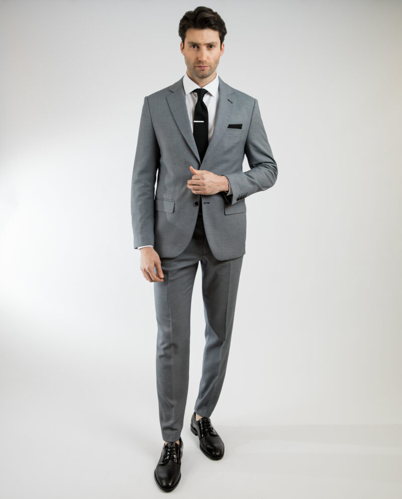 Grey Suit With Microstructure ALTER EGO