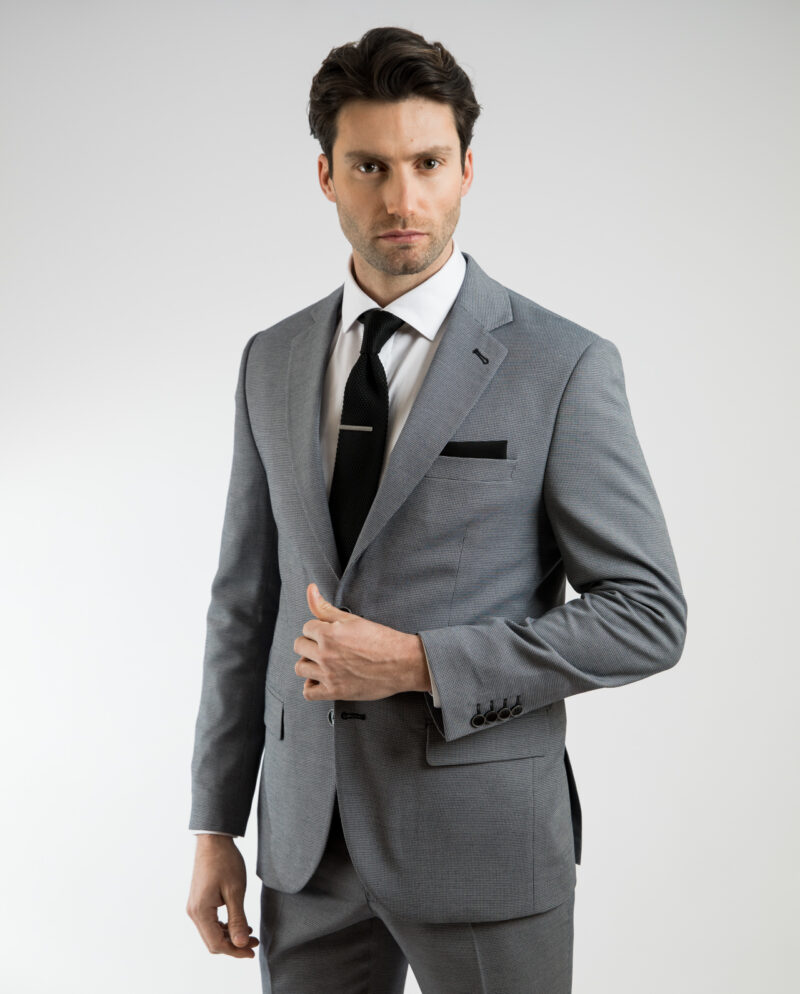 Grey Suit With Microstructure ALTER EGO