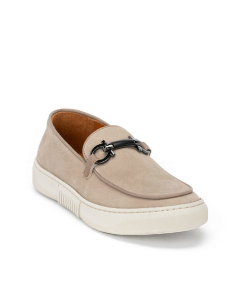 Beige Leather Loafers FENO MILANO