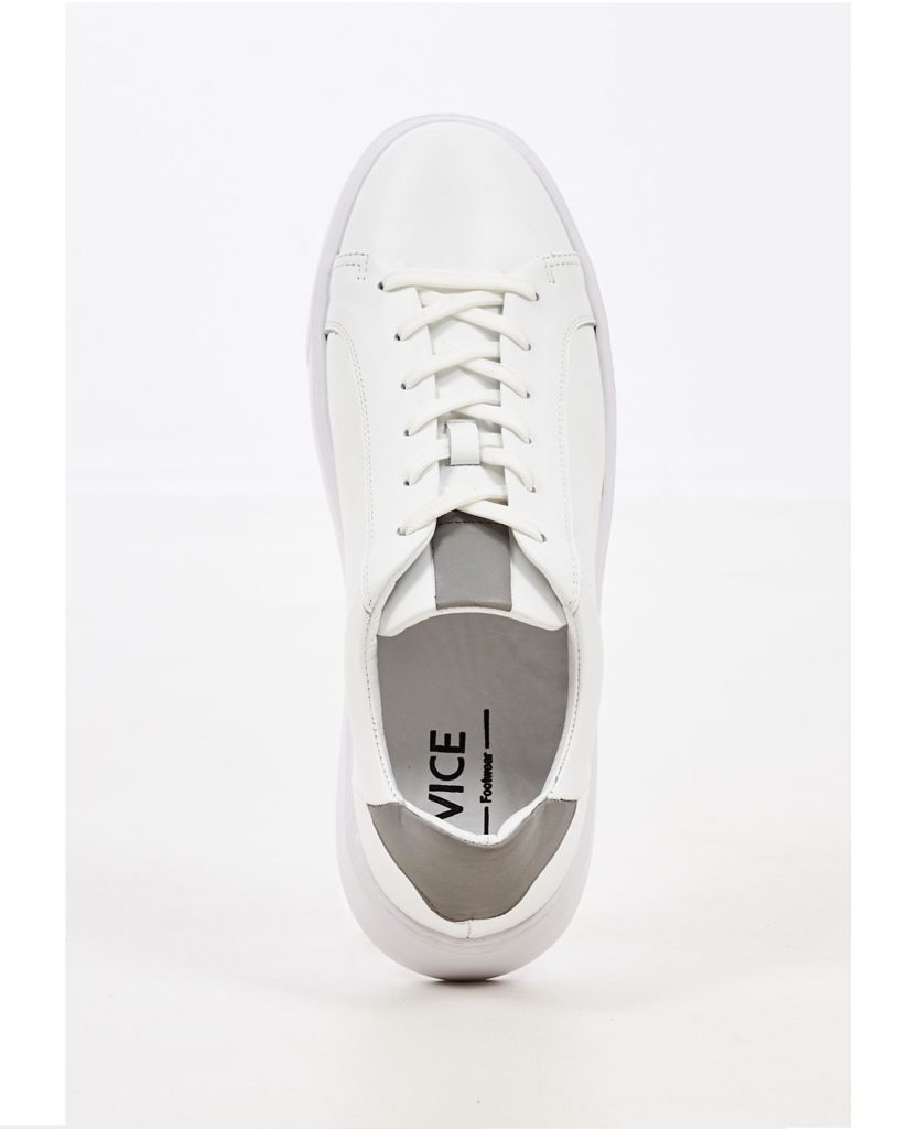 White Leather Sneakers VICE