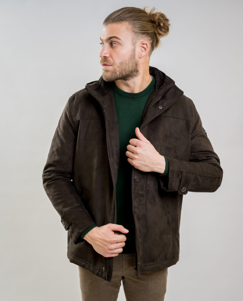 Brown Alcantara Jacket NEW COMPANY