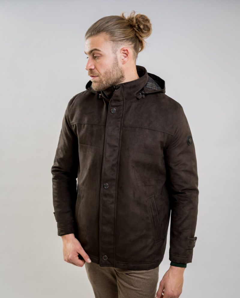 Brown Alcantara Jacket NEW COMPANY