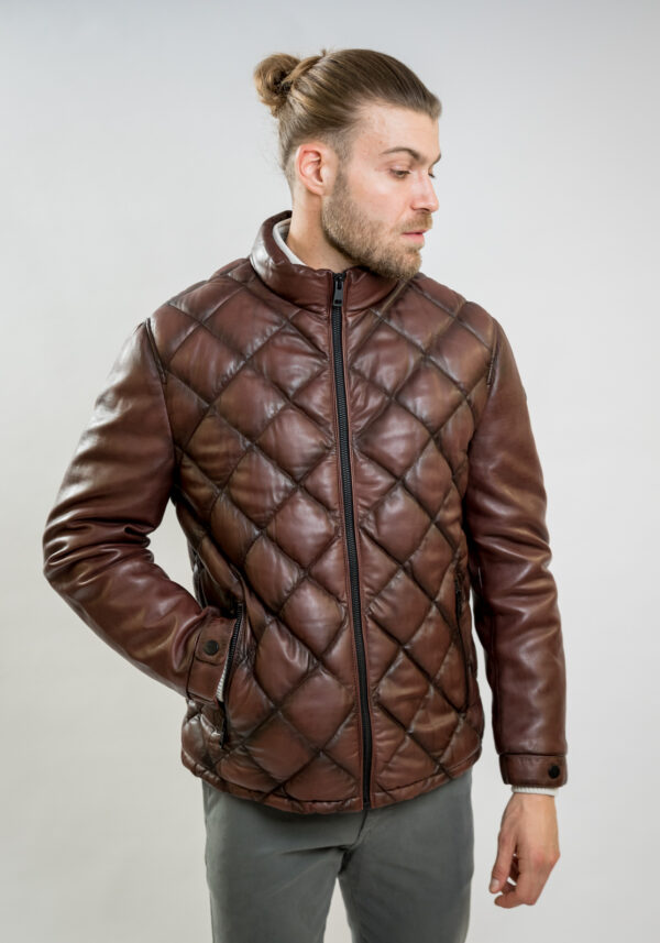 Brown Real Leather Jacket DONDERS