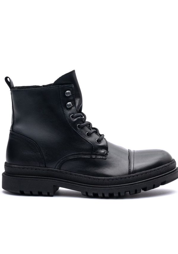 Black Leather Boots PERLA MODA