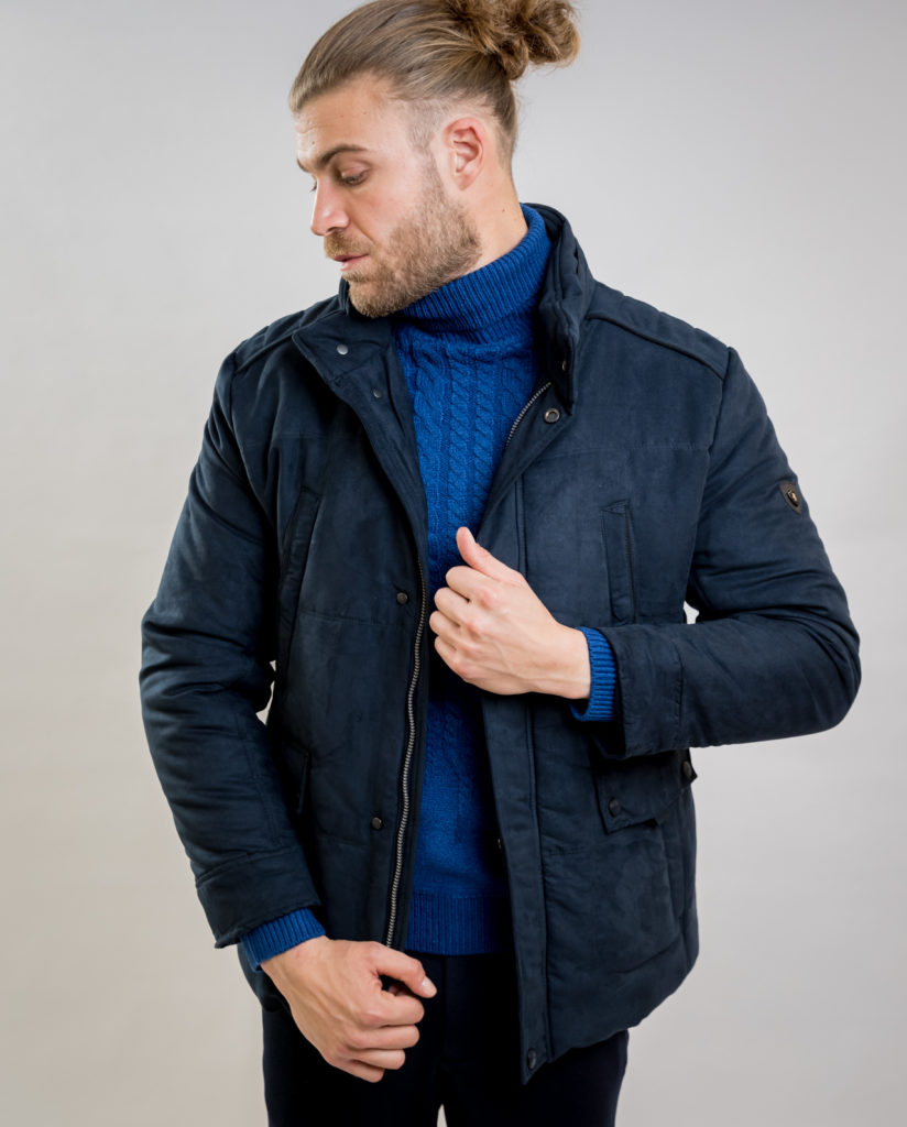 Blue Alcantara Jacket SEA BARRIER