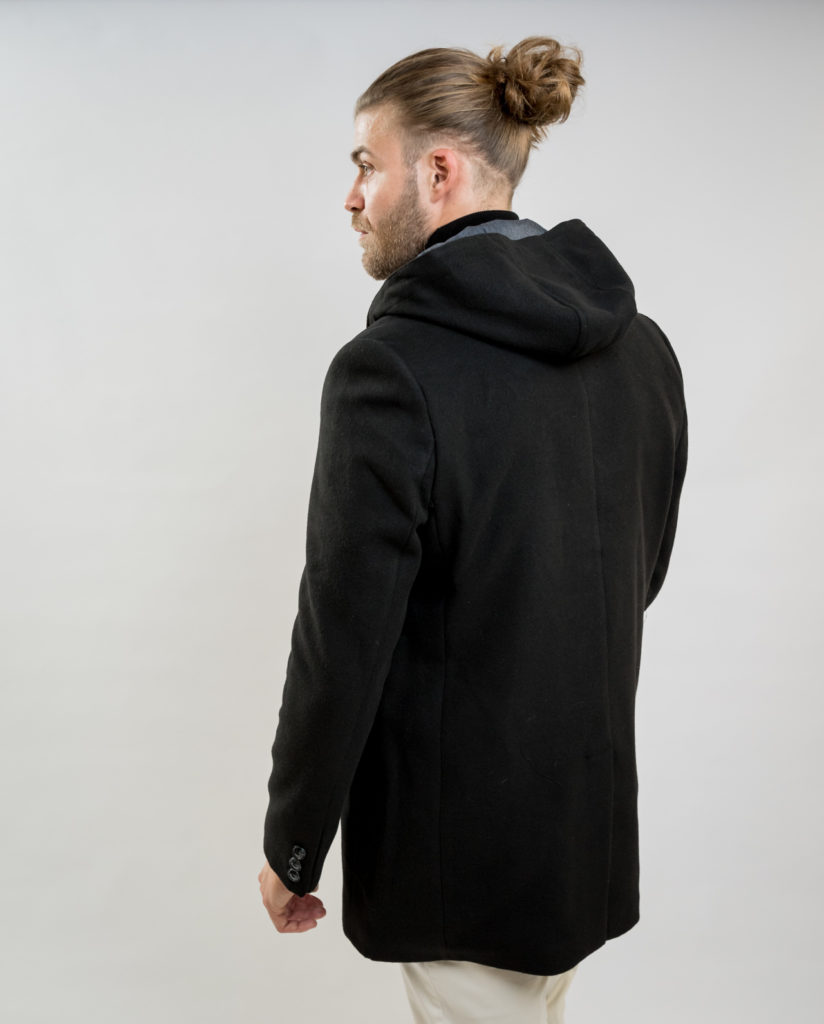 Black Hooded Coat LEXTON