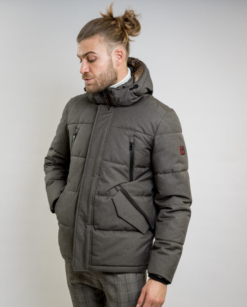 Grey-Brown Puffer Jacket DISTRICT