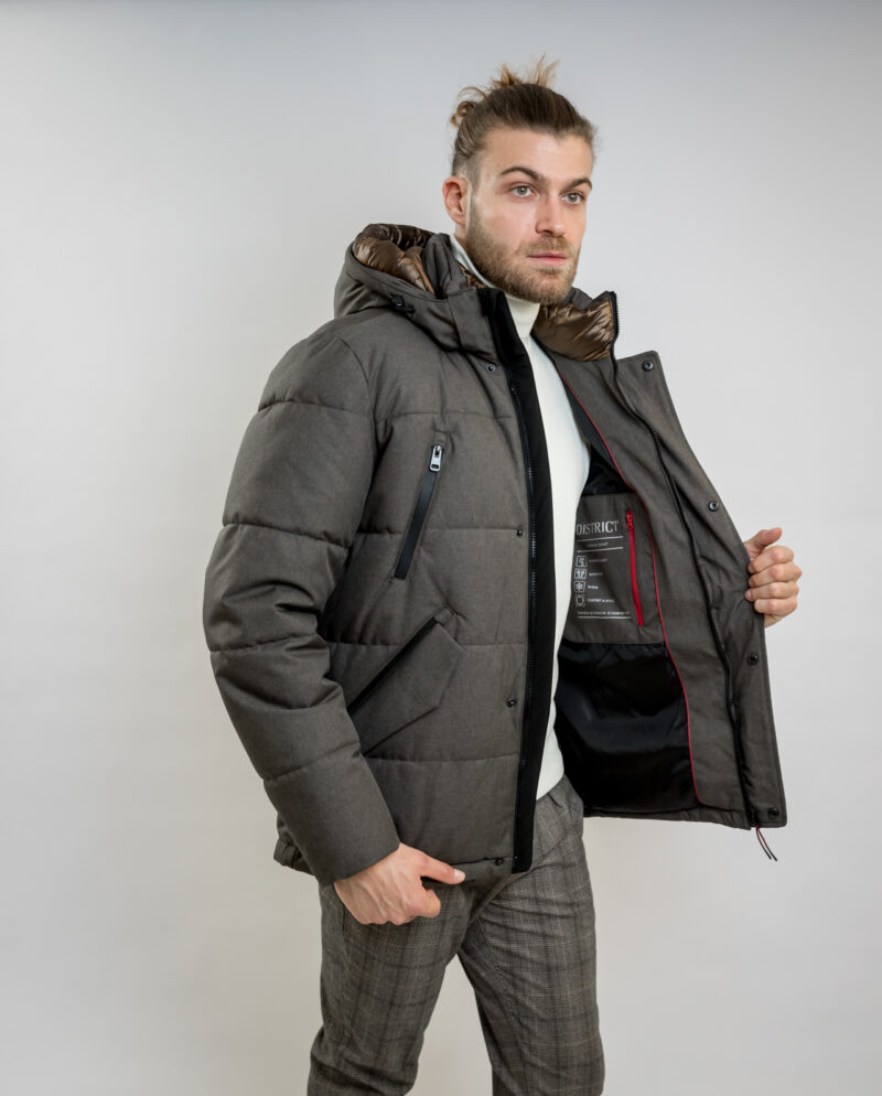 Grey-Brown Puffer Jacket DISTRICT