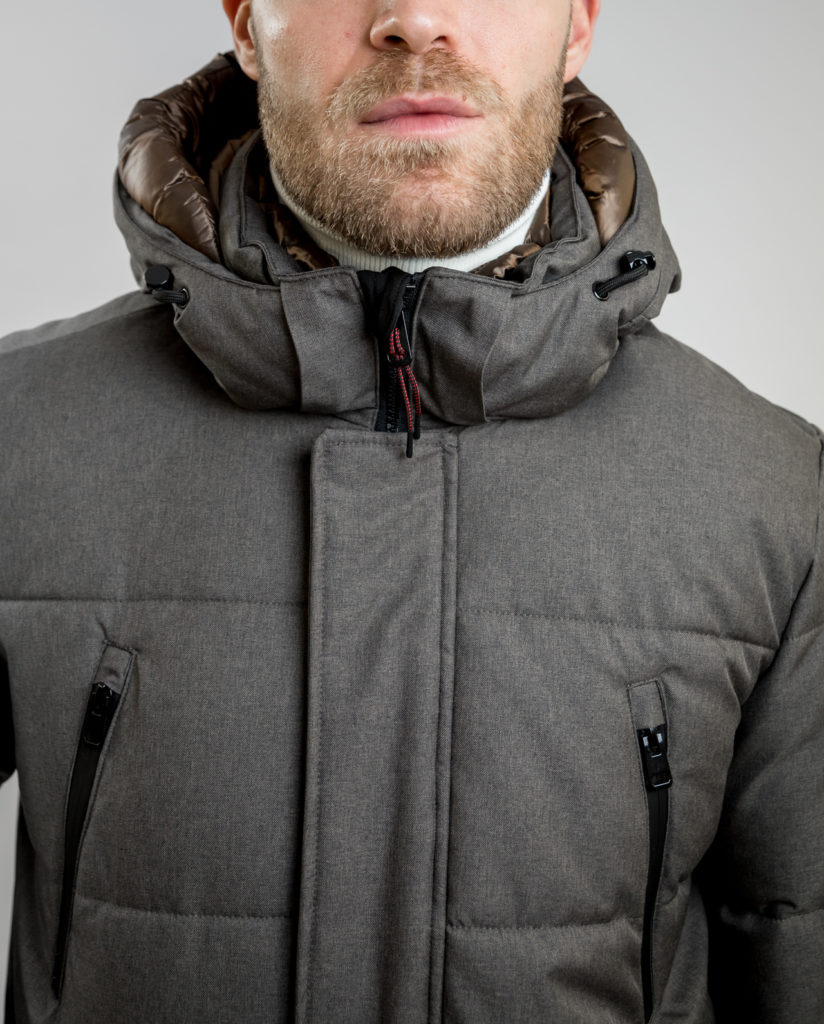 Grey-Brown Puffer Jacket DISTRICT