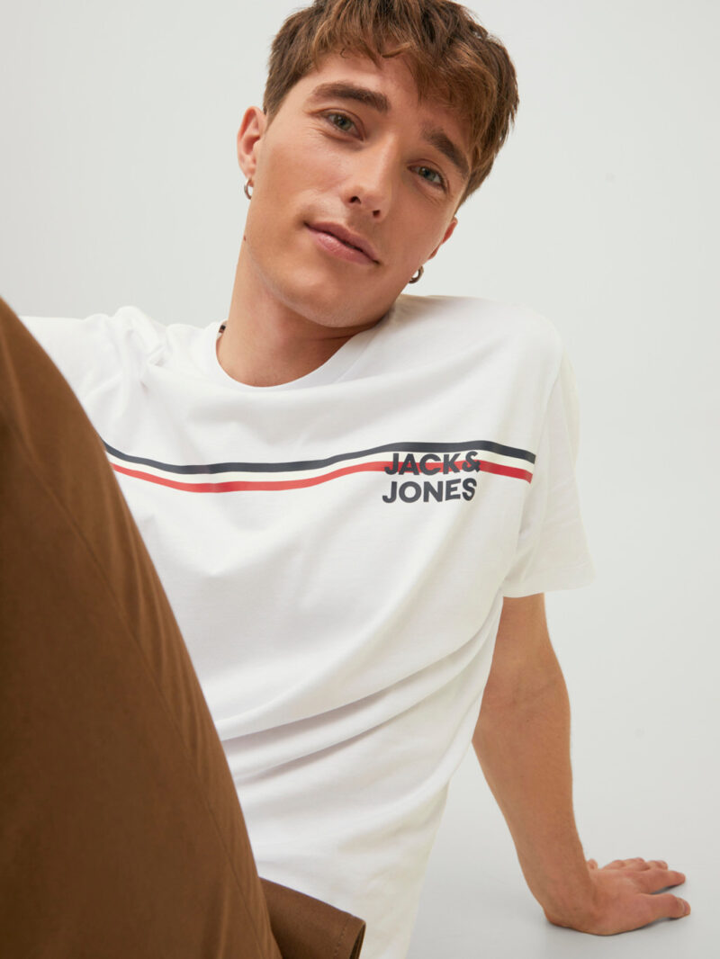 Μπλούζα Tshirt Λευκή, JACK & JONES