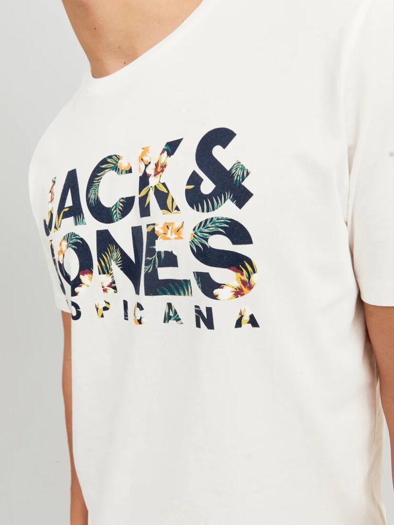 Μπλούζα T-shirt Μπεζ, JACK & JONES