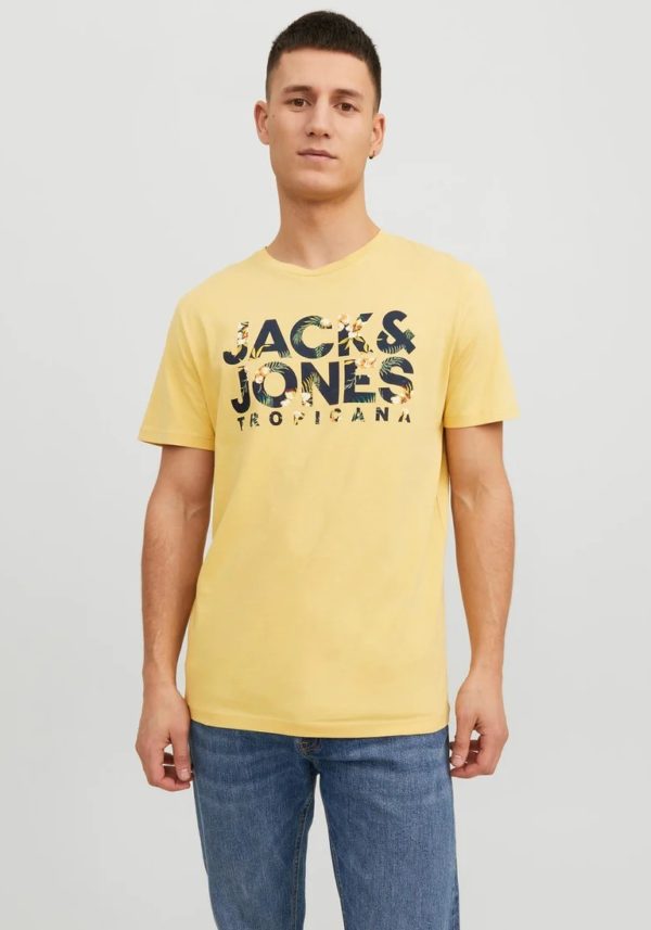 Μπλούζα T-shirt Κίτρινο, JACK & JONES