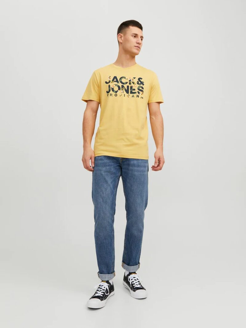 Μπλούζα T-shirt Κίτρινο, JACK & JONES