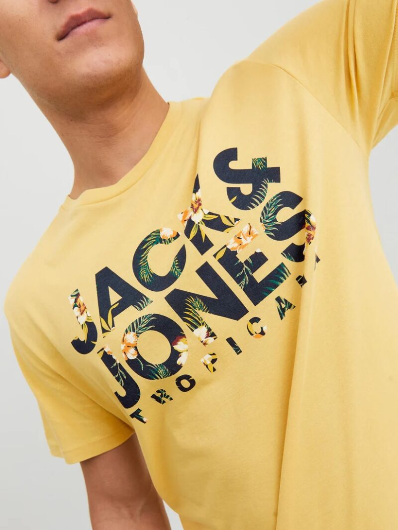 Μπλούζα T-shirt Κίτρινο, JACK & JONES