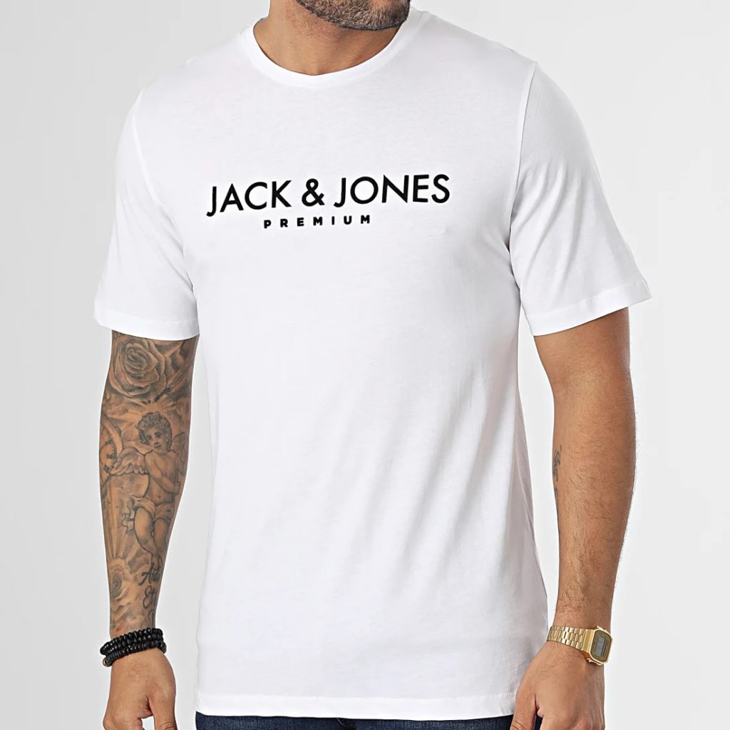 Μπλούζα Tshirt Λευκό, JACK & JONES