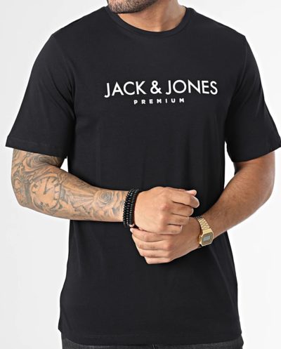 Μπλούζα Tshirt Μαύρο, JACK & JONES