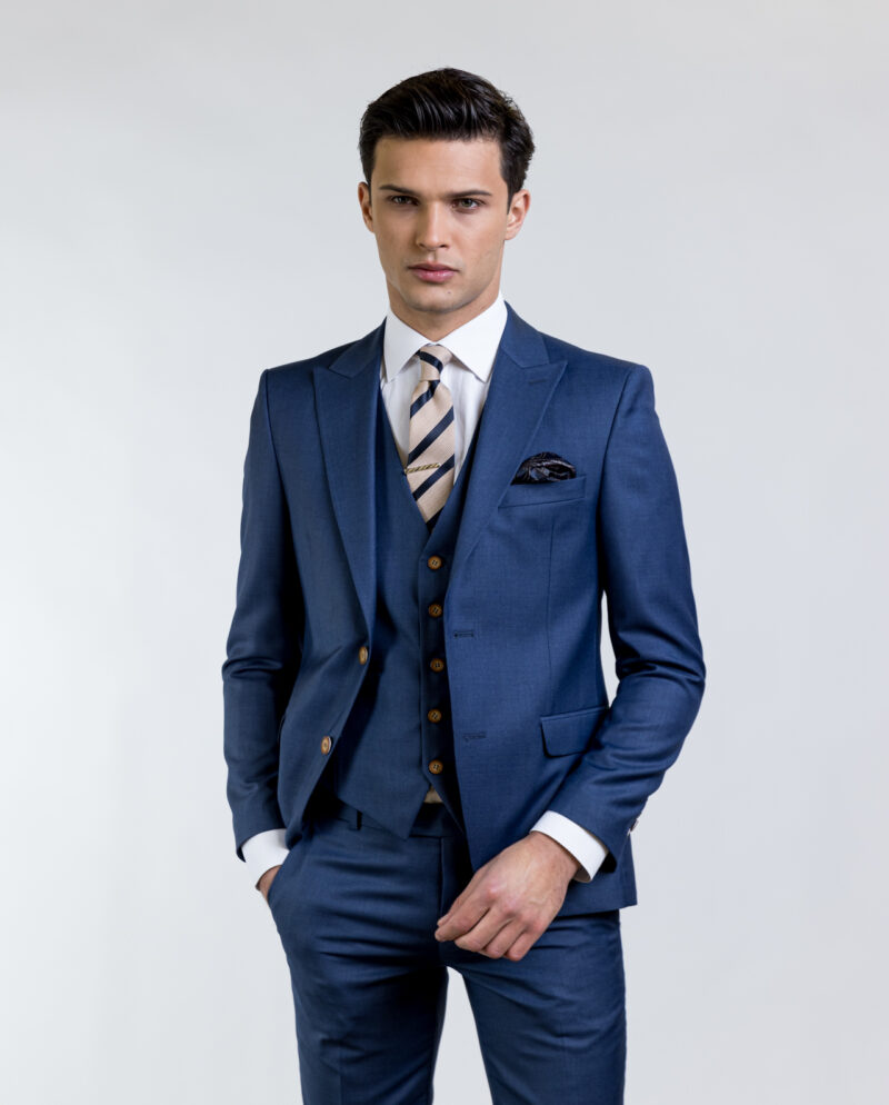 Κοστούμι Σετ Μπλε Slim Fit, MASSIMO