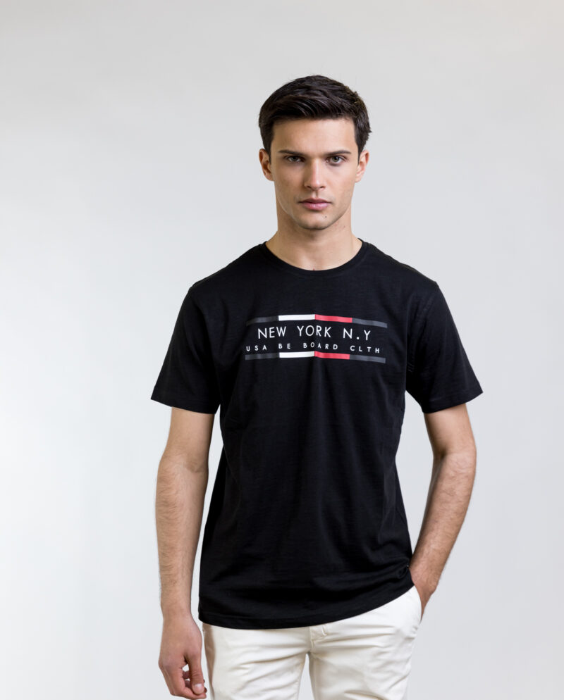 Μπλούζα T-shirt Μαύρη, BE BOARD