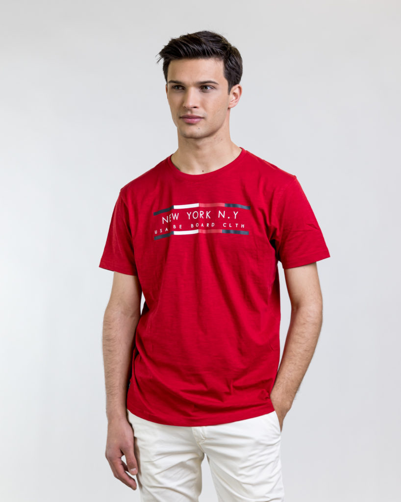 Μπλούζα T-shirt Κόκκινη, BE BOARD