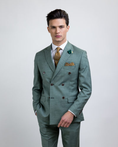 Κοστούμι Σταυρωτό Πράσινο Slim Fit, ALTER EGO