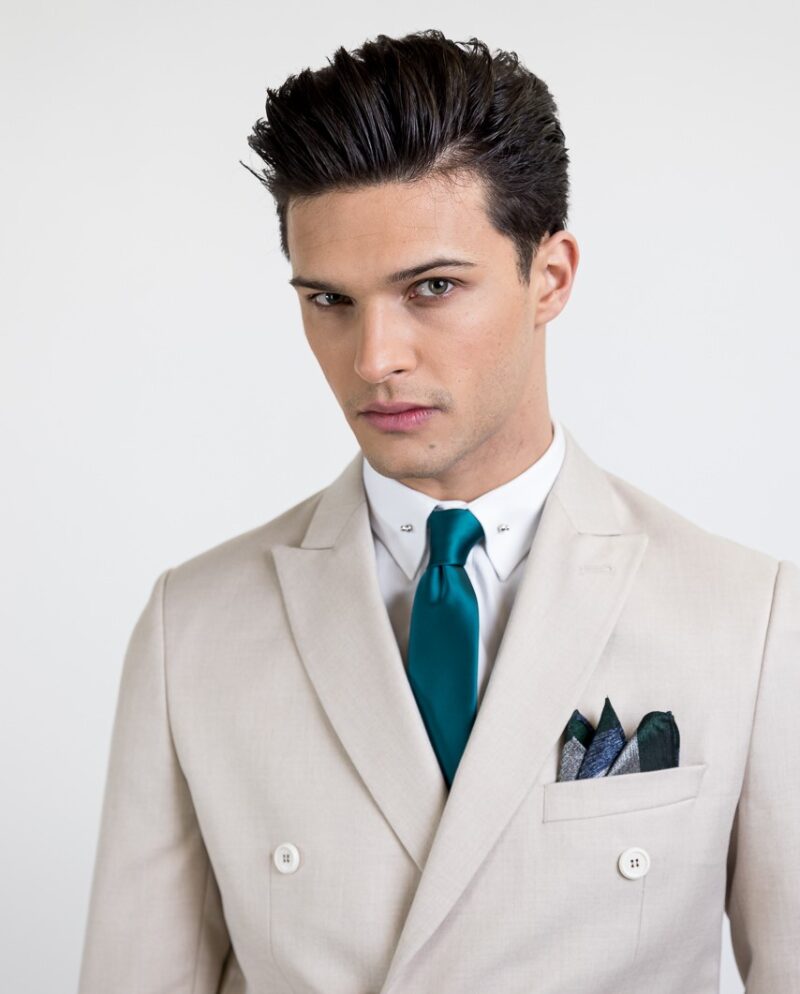 Κοστούμι Σταυρωτό Μπεζ Slim Fit, ALTER EGO
