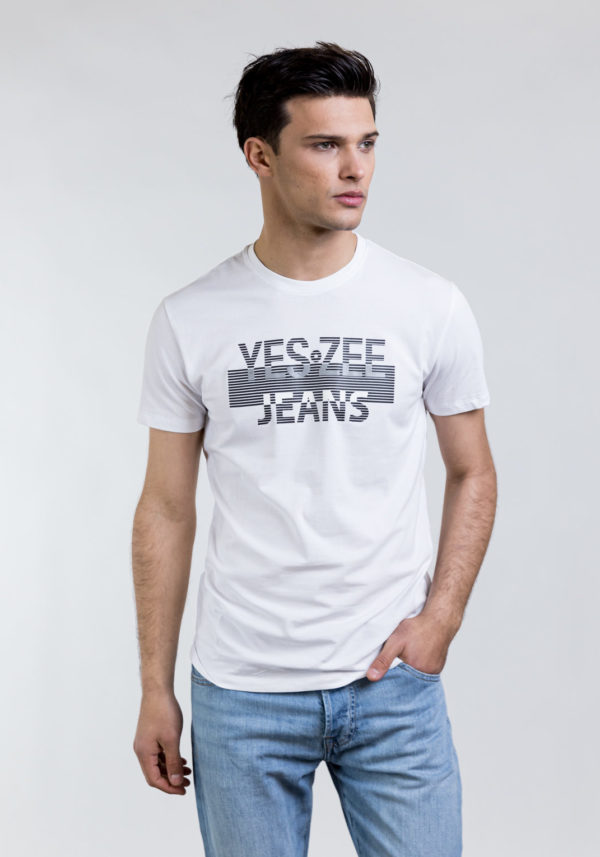 Μπλούζα T-shirt Λευκή, YES ZEE