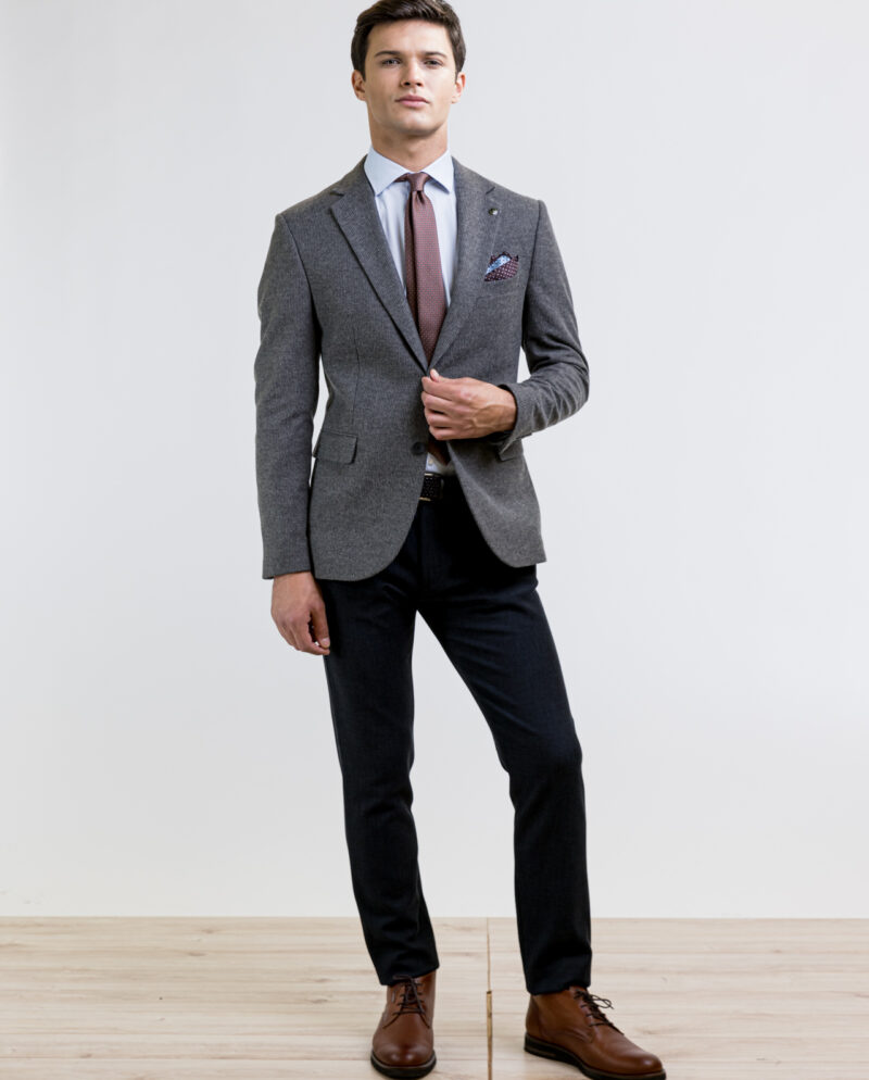 Σακάκι Κοτλέ Γκρι Slim Fit, MASSIMO