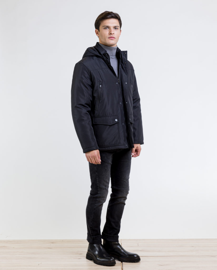 Black Puffer Jacket SEA BARRIER