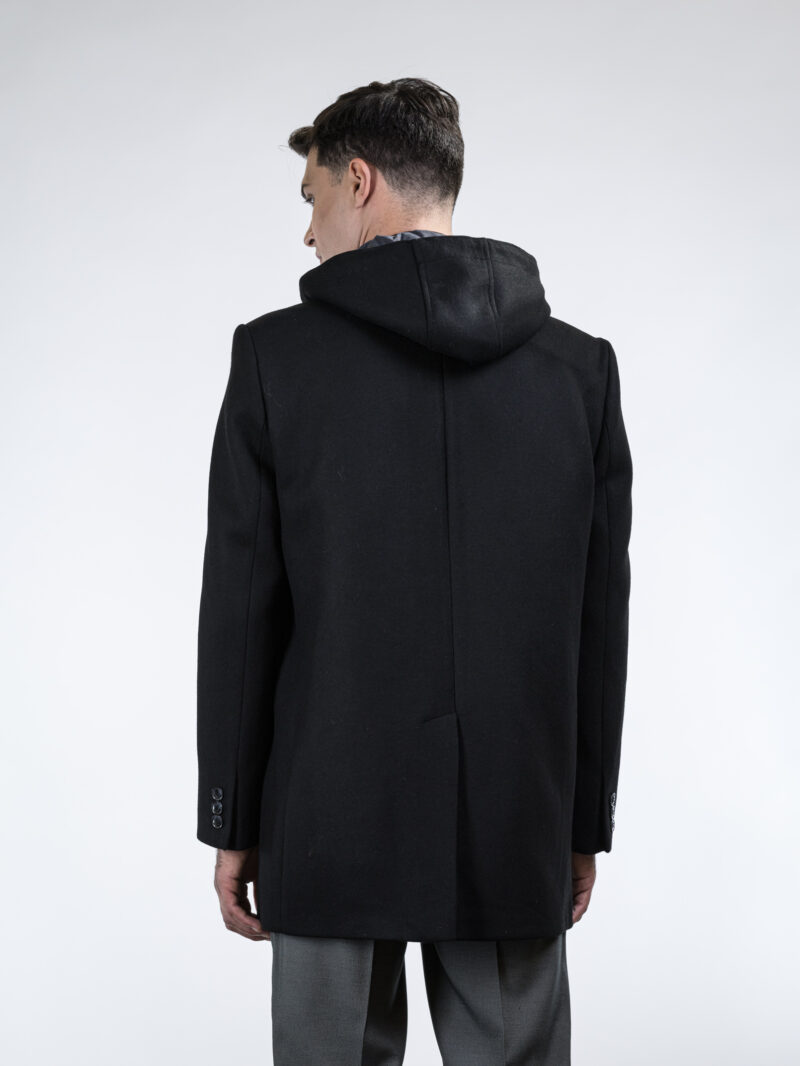 Black Hooded Coat LEXTON