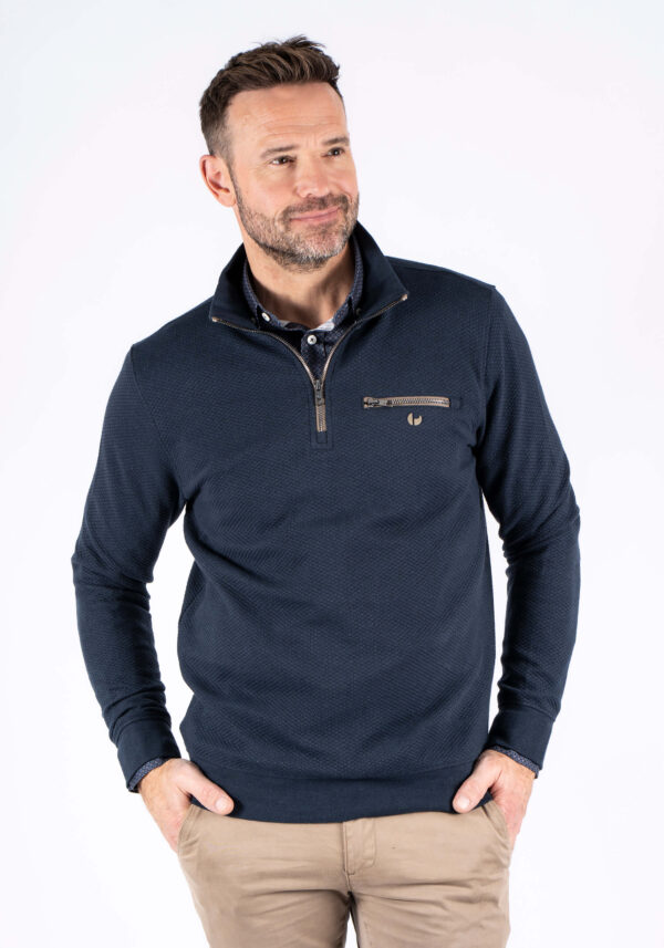 Μπλούζα Μπλε Με Φερμουάρ Alf Zip, Pre End