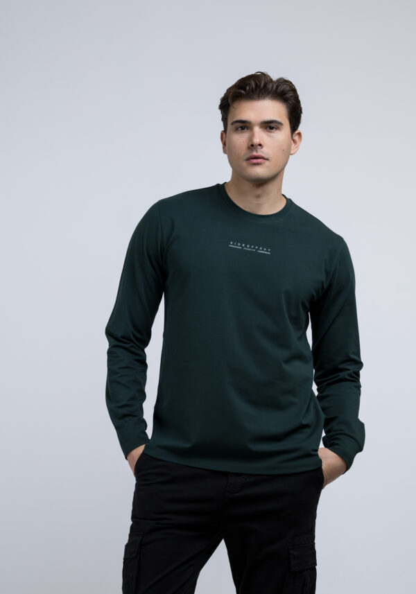 Μπλούζα Μακό Λαιμόκοψη Χακί, SIDE EFFECT