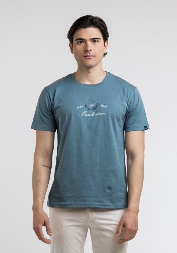 Μπλούζα Tshirt Πετρόλ, EVERBEST