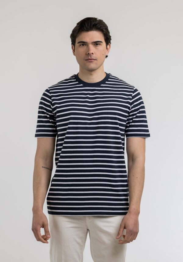 Μπλούζα Tshirt Μπλε Ριγέ Runner, PRE END