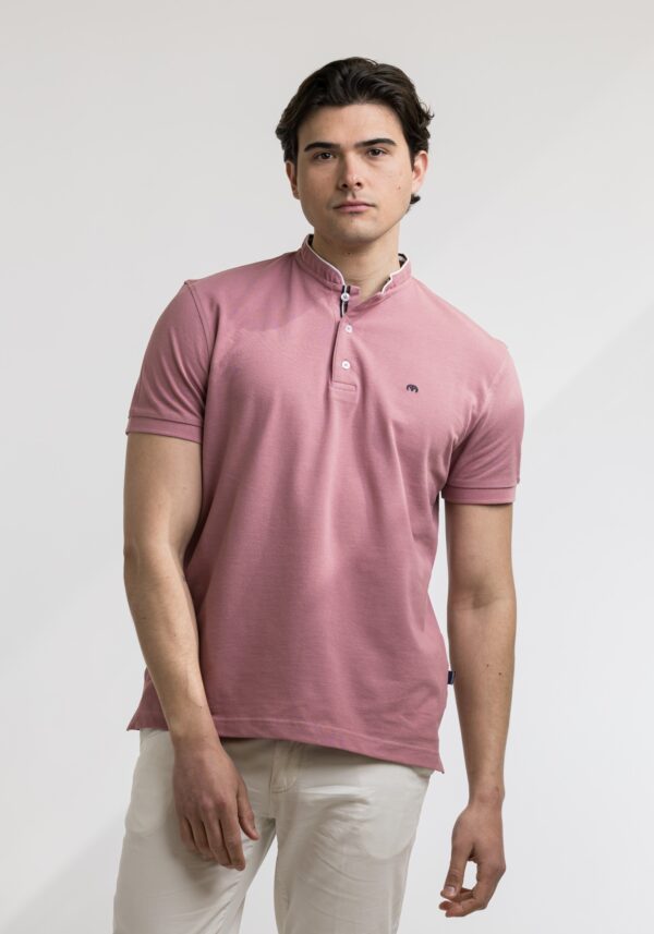 Μπλούζα Πόλο Μάο Ροζ Κ/Μ, MAKIS TSELIOS