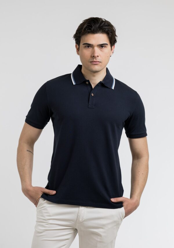 Μπλούζα Πόλο Πικέ Μπλε, YES ZEE